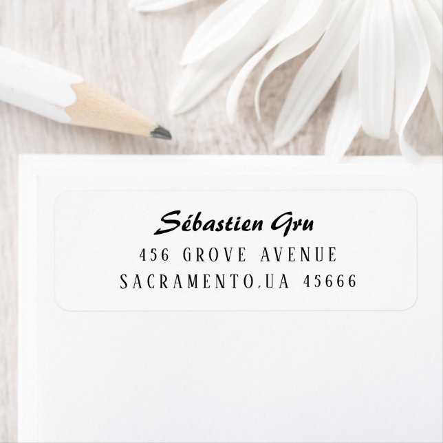 Modern Brush Handwritten Return Address Label (Insitu)