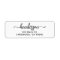 Modern Brush Handwritten Return Address