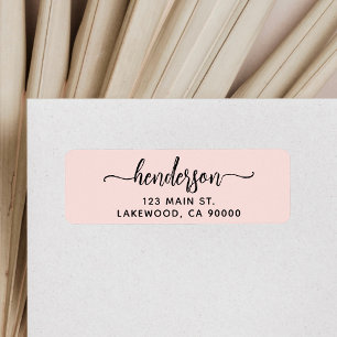 Modern Brush Handwritten Return Address Return Address Label