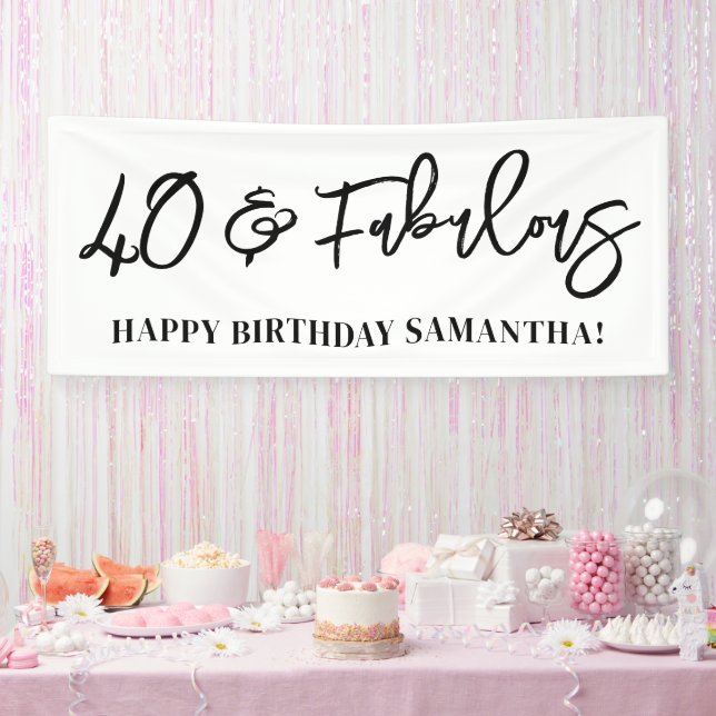 Modern Brush Script 40 and Fabulous Banner (Party)