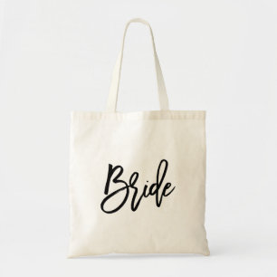 Modern Brush Script Bride Tote Bag
