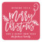 Modern Brush Script Bright Christmas Holiday Red