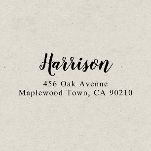 Modern Brush Script Calligraphy Simple Self-inking Stamp