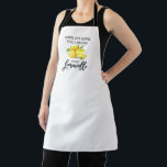 Modern Brush Script Limoncello Watercolor Lemons Apron<br><div class="desc">Modern Brush Script Watercolor Lemons When Life Gives You Lemons Make Limoncello Apron</div>