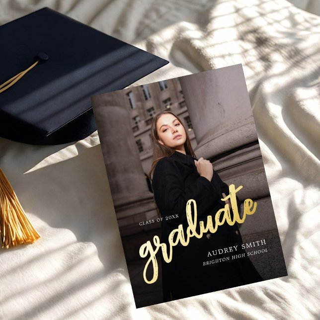 Modern Brush Script Photo Graduation (Creator Uploaded)