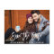 Modern Brush Script Save The Date Photo