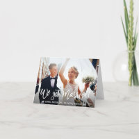 Modern Brush Script We Got Married Note Card