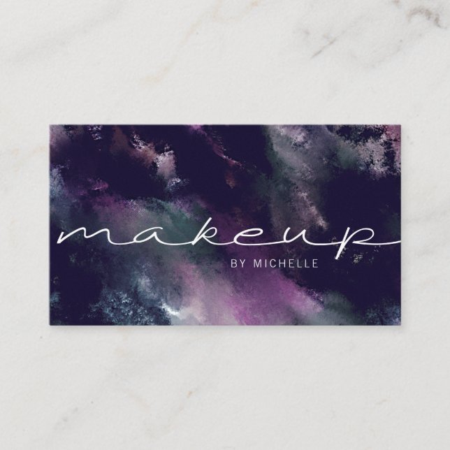 Modern Brush Stroke Elegant Typography Business Card (Front)