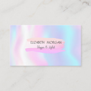 Modern Brush Stroke,Holographic Business Card