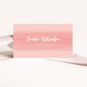 Modern Brush Stroke   Pink Peach Business Card