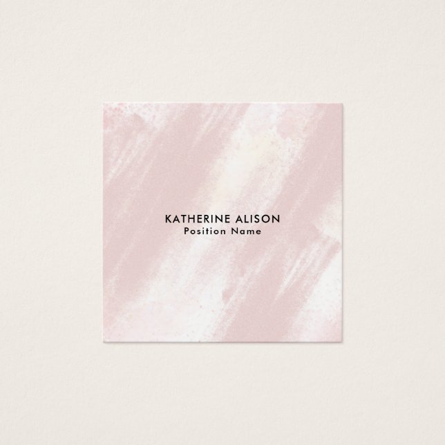  Modern Brush Stroke texture Square Business Card (Front)