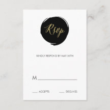 Modern Brush Strokes Response Card