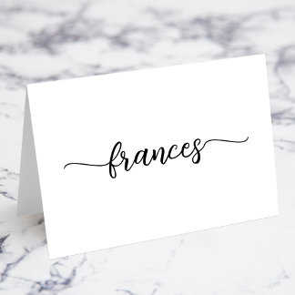 Modern Brush Style Script Name Place Cards