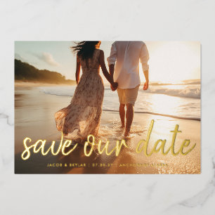 Modern Brush Text Multi Full Bleed Photo Monogram