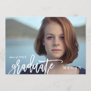 Modern Brush Type Graduation Announcement