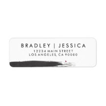 Modern Brush  Wedding Labels