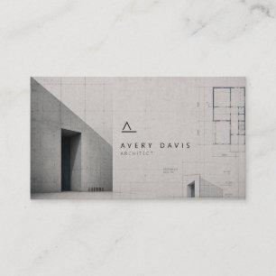 Modern Brutalist Concrete Architect Business Card