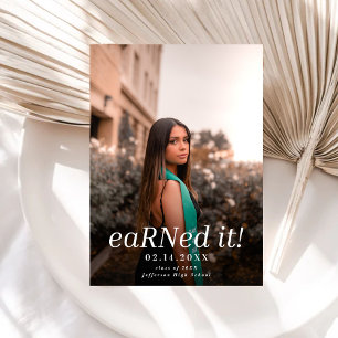 Modern BSC RN 4 Photos Nursing Graduation Invitation