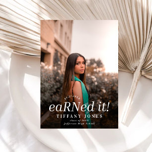 Modern BSC RN 4 Photos Nursing Graduation  Invitation