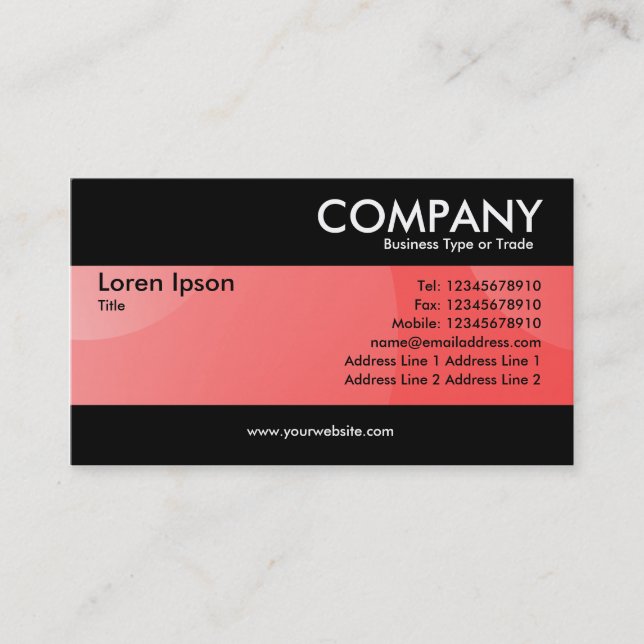Modern - Bubble Cloud Red Business Card (Front)