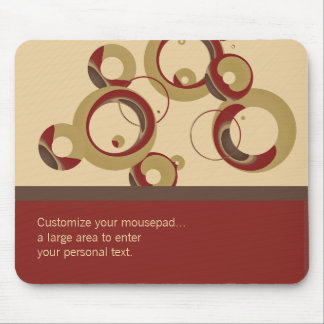 Modern Bubbles Striped Mousepad - Beige
