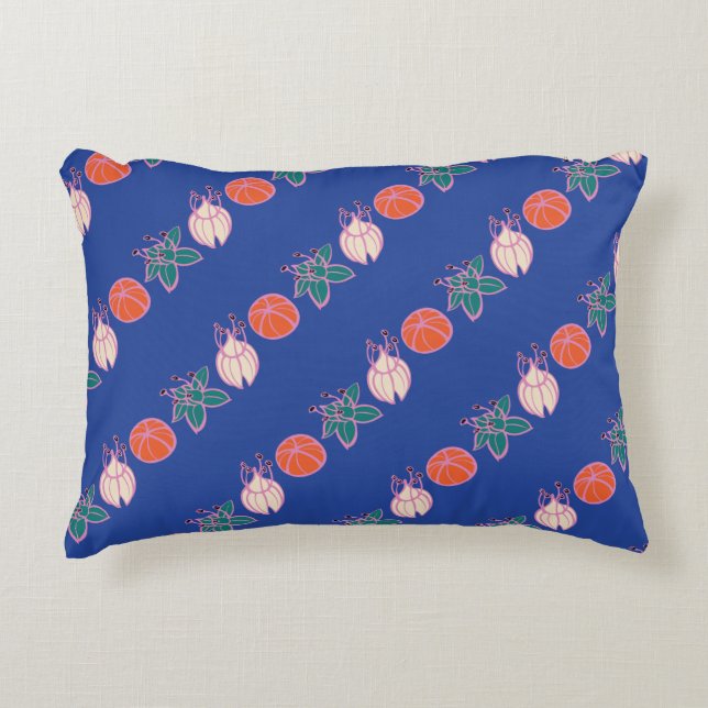 Modern Bud & Flower Bold Pattern Decorative Cushion (Front)