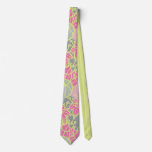 Modern Bud & Flower Bold Pattern Tie