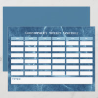 Modern Budget Blue Weekly Schedule Class Timetable