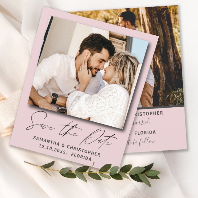 Modern Budget Photo Save Our Date Invitation (Creator Uploaded)