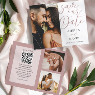 Modern Budget Save Our Date Photo Wedding 
