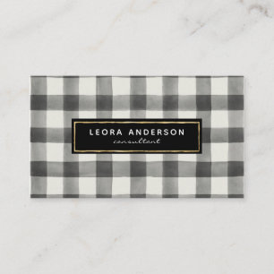 Modern Buffalo Plaid Pattern Business Card