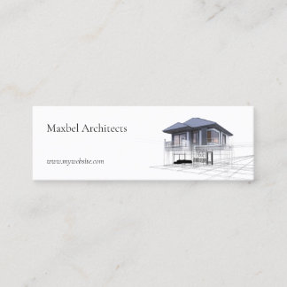 Modern Builders Architects Real Estate Property Mini Business Card