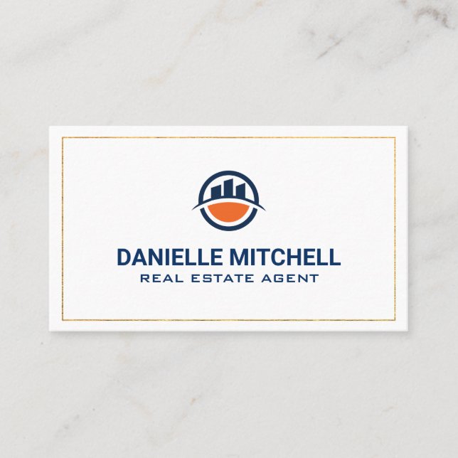 Modern Building Logos | Corporate  Business Card (Front)