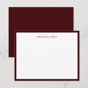 Modern Burgundy Border Professional Card