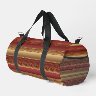 Modern Burgundy Gold Luxury Linen Collection Duffle Bag