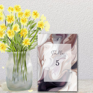 Modern Burgundy Ivory Grey Elegant  Table Number