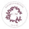 Modern Burgundy Leafy Crest Monogram Wedding