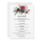 Modern Burgundy Navy Blush Floral Kissing Menu
