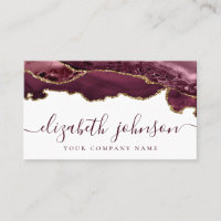 Modern Burgundy Red Gold Glitter Agate Marble