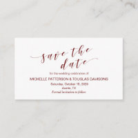 Modern Burgundy typeface, Wedding Save the date