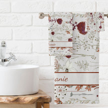 Modern Burgundy Wildflowers | Elegant Boho Floral