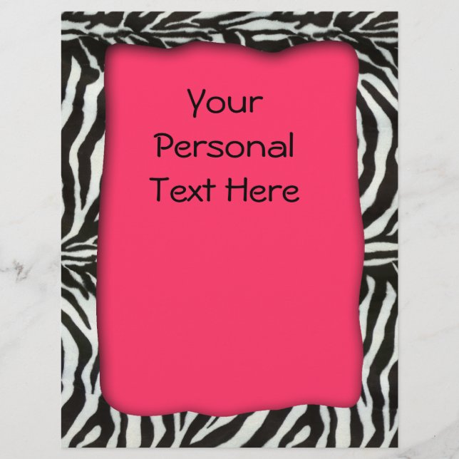 Modern burning zebra print flyer (Front)