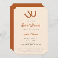 Modern Burnt Orange Cowgirl Cowboy Bridal Shower
