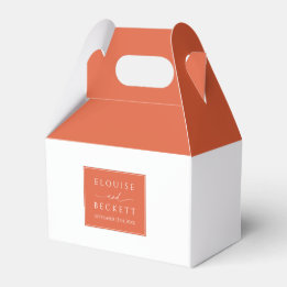 Modern Burnt Orange Favour Box