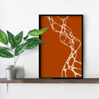 Modern Burnt Orange Minimalist Art Print