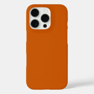 Modern Burnt Orange Plain Solid Colour iPhone 16 Pro Case