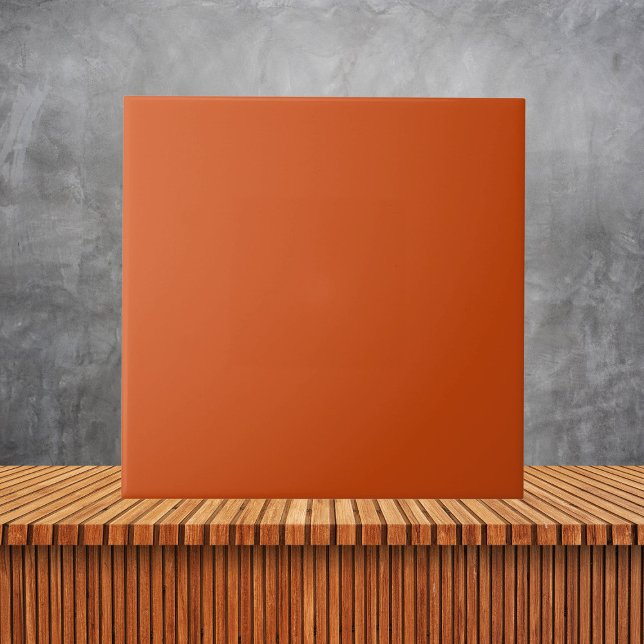 Modern Burnt Orange Plain Solid Colour Ceramic Tile (Creator Uploaded)