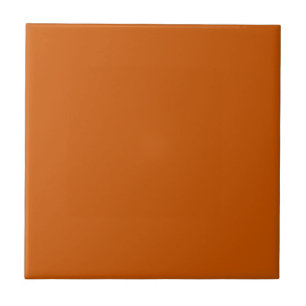 Modern Burnt Orange Plain Solid Colour Ceramic Tile