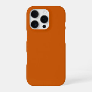 Modern Burnt Orange Plain Solid Colour iPhone 16 Pro Case