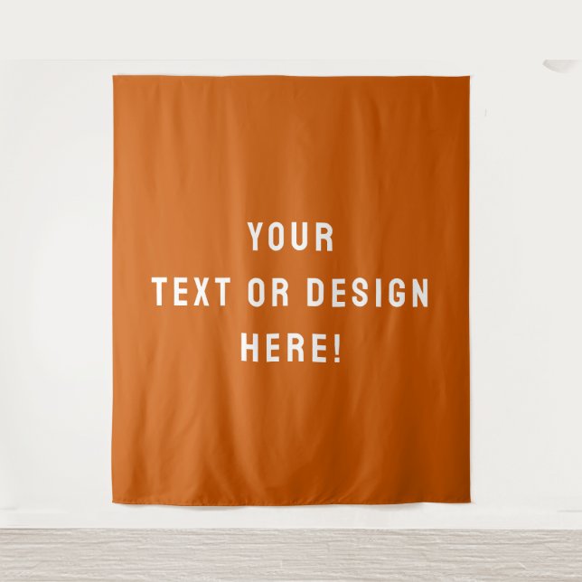 Modern Burnt Orange Wall Tapestry for Home Déco (Front)